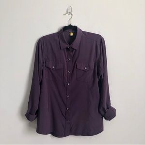 Eddie Bauer Dark Purple Button Down